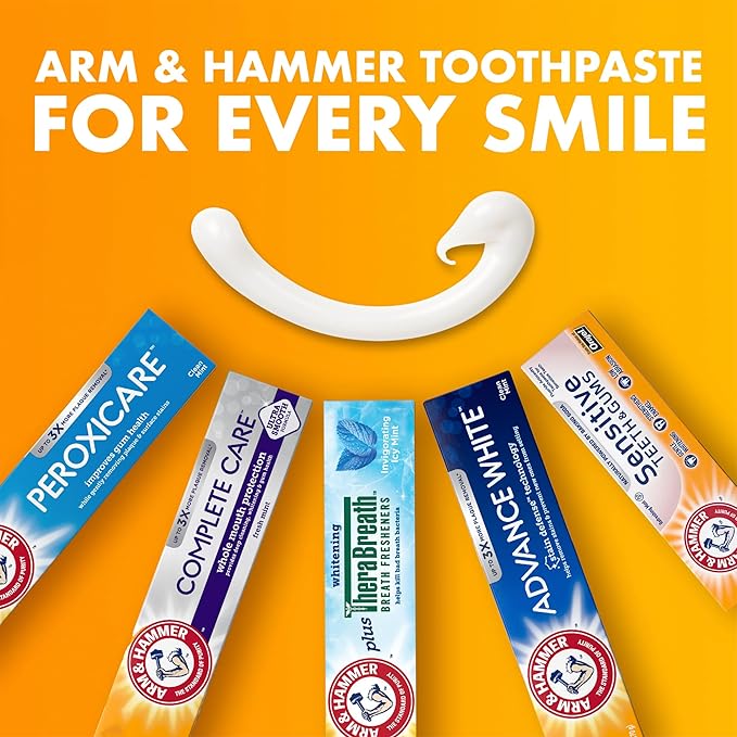 Arm & Hammer Advance White Toothpaste, Clean Mint Flavor, Stain Defense Technology, 6 Ounce (Pack of 4)