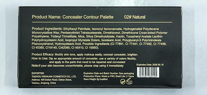 Concealer Contour Palette, Cosmetics Cream Contour and Highlighting