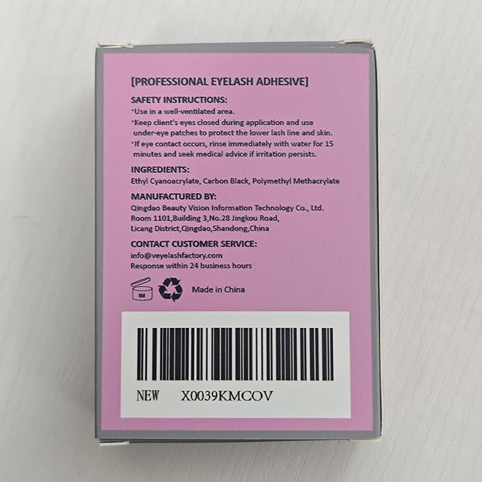 VEYES INC Eyelash Extension Glue - Extra Strong Professional Lash Glue 5ml | 1 Sec Drying time | Retention - 8 Weeks | Black Adhesive for Semi-Permanent Extensions Salon Use for Lash Tech