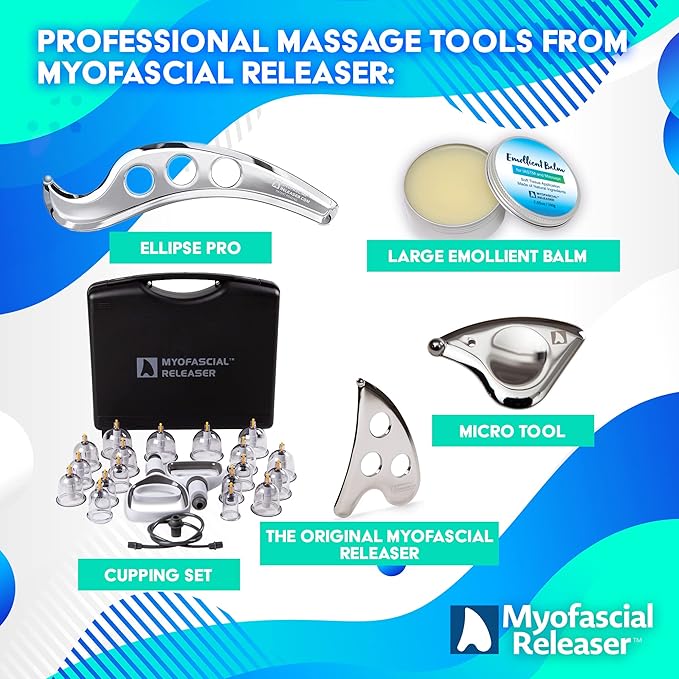 Professional Muscle Scraper - Patented IASTM Massage Tool for Physical Therapy, GuaSha Tool for Myofascial Release - Medical Grade 304 Stainless Steel