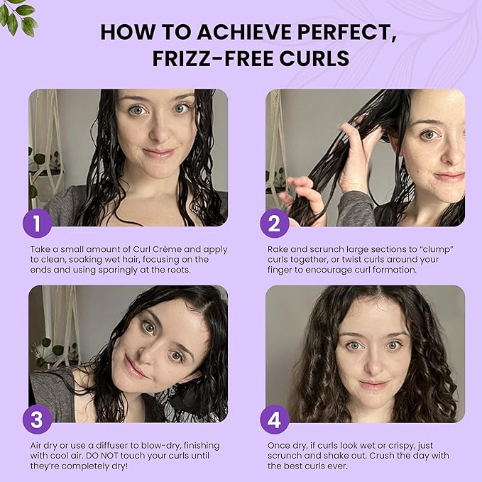 Controlled Chaos, As Seen on Shark Tank Curl Defining Cream for All Hair Types to Add Smoothness and Control Curly, Sulfate-Free Curl Cream (3oz)