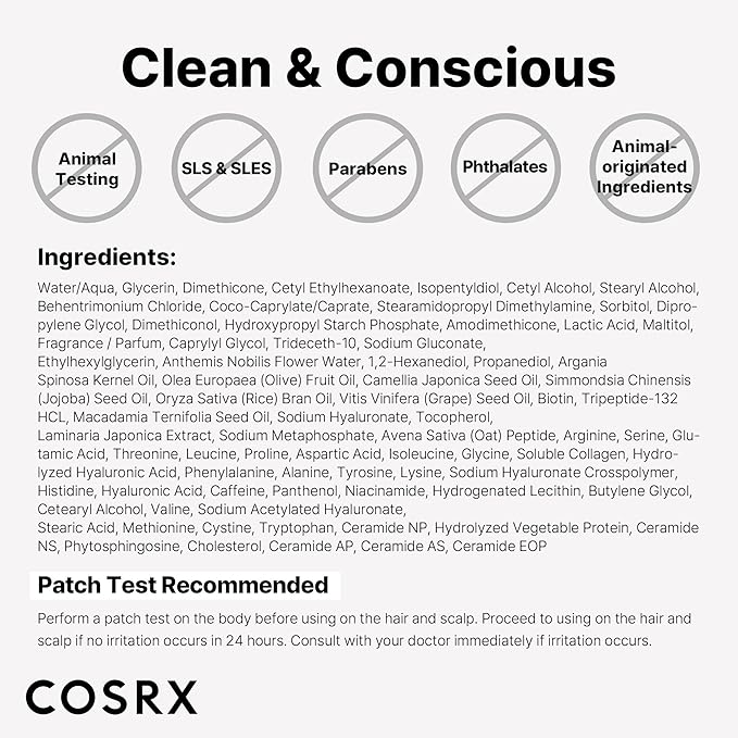 COSRX PEPTIDE 132 Hair Bonding Repair Treatment - Deep Conditioner Hair Mask for Damaged, Dry Hair, Repairs Breakage & Split Ends, For All Hair Types, Stocking Stuffers – 4.05 fl oz