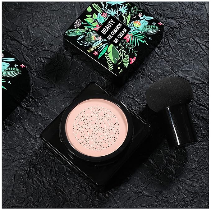 Mushroom Head Air Cushion CC Cream Foundation BB Cream Foundation Makeup Moisturizing CC Cream Liquid Foundation,Concealer Lasting Makeup Foundation Even Skin Tone Makeup Base Primer(Ivory)