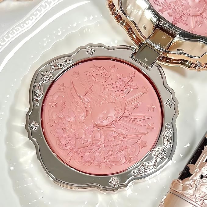 Flower Knows Little Angel Cream Blush,Buildable & Blendable Makeup Blush for cheeks,Soft & Long-lasting,Dusty Mauve Rose Flush for All Skin Tones(04 Rose Ashes,6g)