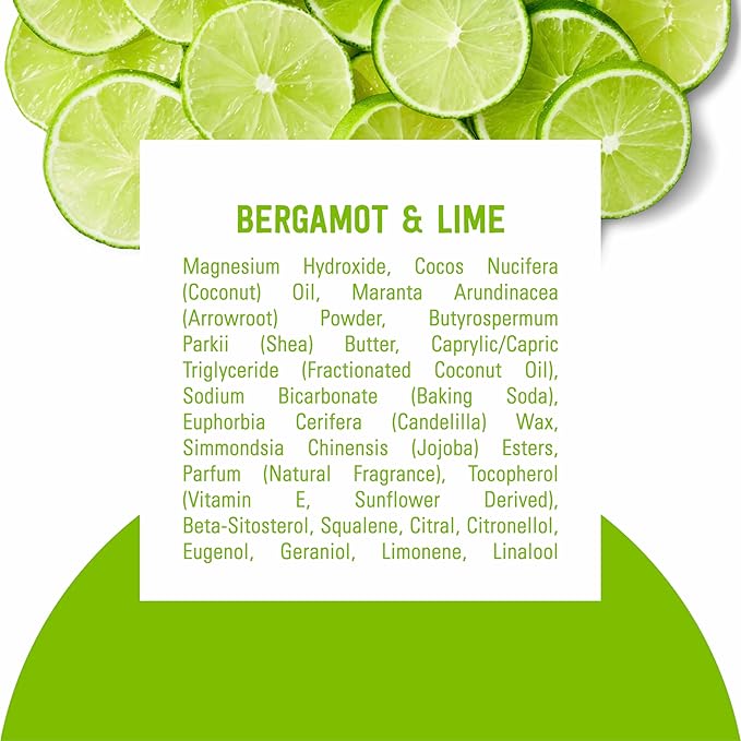 Schmidt's Aluminum-Free Vegan Deodorant Bergamot & Lime 4 Count for Women and Men, with 24 Hour Odor Protection, Natural Ingredients, Cruelty-Free, 2.65 oz