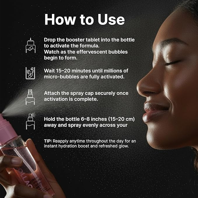 Auras Vitamin C Glow Mist K-Beauty | Fresh-Activated Brightening Spray Serum with Antioxidants, Hydrating Korean Skincare Toner Mist for Dull, Dry Skin & Radiance- 3.4 fl oz