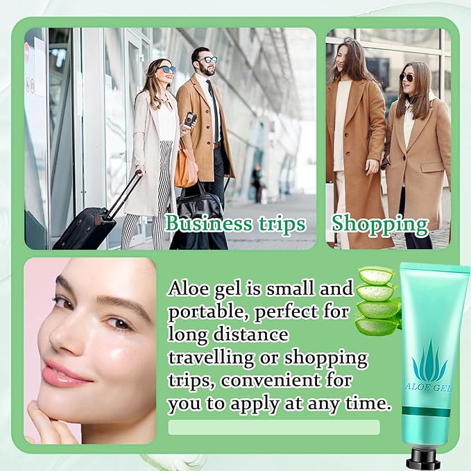 8PCS Aloe Vera Gel for Face & Skin,Organic Aloe Vera Gel,Hydrating After Sun Cream for Travel Size,Moisturizing Lotion for Skincare,After Sun Lotion for All Skin Type(J)