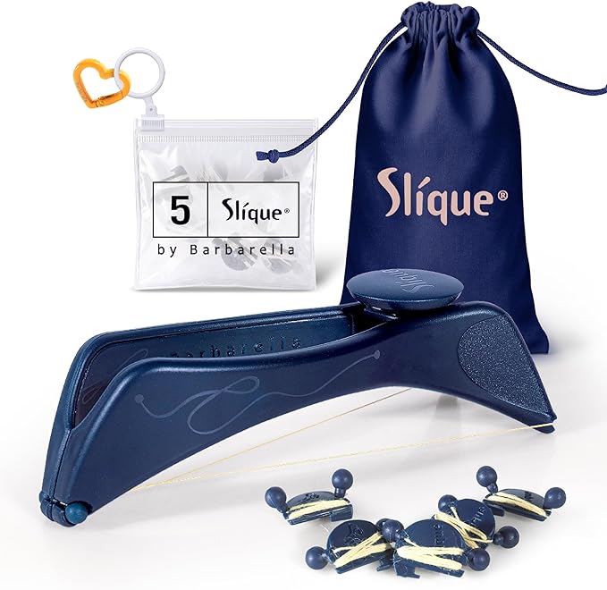 Original Slique Hair Removal Threading Epilator – Facial Hair Remover for Women – Includes 5 Replacement Threads – Easy to Use for Eyebrows, Upper Lip, Cheeks & More – Compact & Travel-Friendly