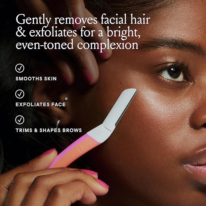 Billie Women's Razor Kit with 5 Blades + Dermaplane Starter Kit with 3 Refill Blades for Facial Hair Removal