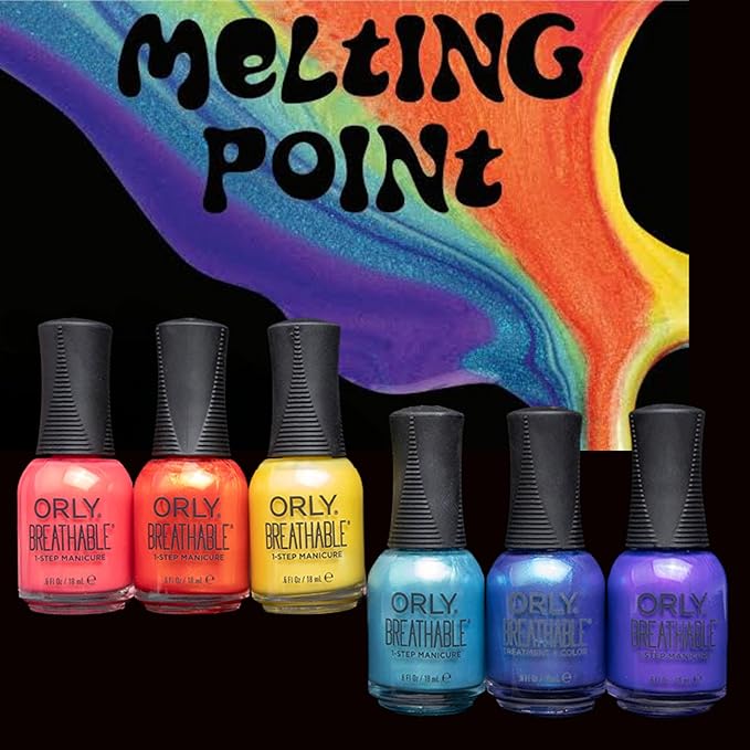 Orly Melting Point Nail Polish Collection | GoldenOrange Shimmer | Long-Wearing, Full Coverage Formula with Gripper Cap | Vegan & Cruelty-Free (Erupt To No Good)