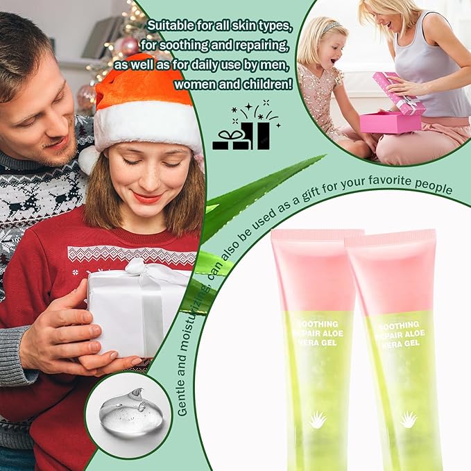 4PCS Moisturizing Gel for Face & Body,Non-sticky Gel After Sun Aloe Lotion Skin Care,Fast Absorbing Long Lasting Refreshing Hydrating Face Moisturizer for All Skin Types 02