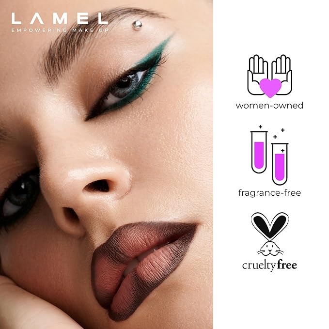 Lamel Matte Gel Lip Liner Pencil 5 Pcs Set - Creamy, Sharpenable, Longwear, Waterproof Lip Combo - Intense Brown 414, Berry 404, Chilli 413, Mauve 410 and Spicy Nude 412