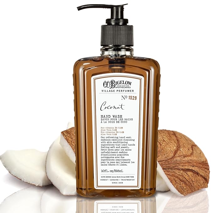 C.O. Bigelow Coconut Apothecary Duo Hand Care Gift Set, Hand Wash & Body Lotion, Liquid Soap & Moisturizing Lotion, Set of 2, 10 Fl Oz