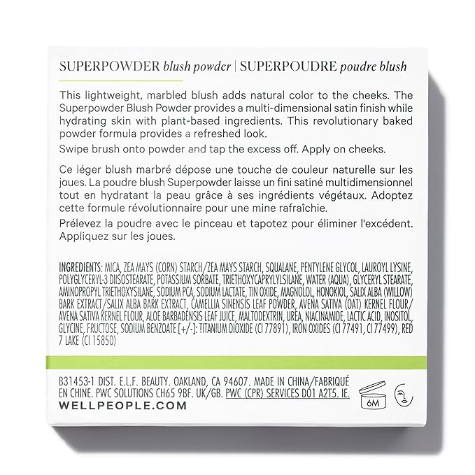 Well People Superpowder Blush Powder, Hydrating Powder Blush For Adding A Pop Of Cheek Color, Lightweight Formula, Vegan & Cruelty-free, Hazelnut Harvest