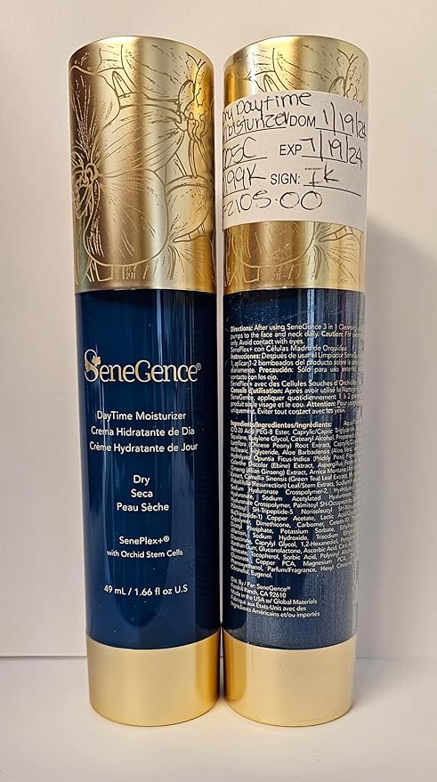 SeneGence DayTime Moisturizer for Dry Skin, 1.66 Fl Oz, Replenishing Hydration and Anti-Aging Formula to Restore Smoothness and Radiance