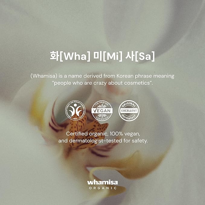 Whamisa Organic Fermented Flower Deep Rich Toner, 97.4% Organic, Facial Toner, Essence, Damask Rose Flower Oil, Waterless Formula, Hydrating, Moisturizing (200ml)