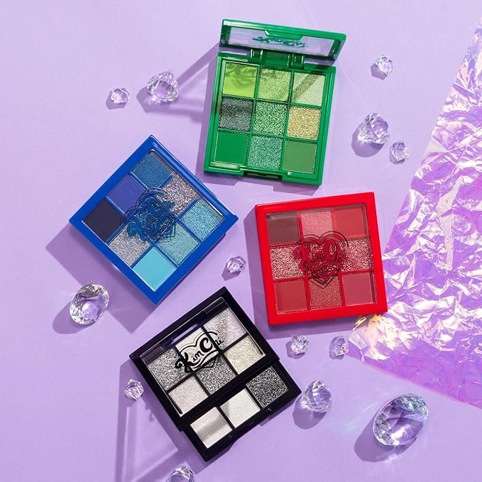 Kimchi Chic Jewel Collection Eyeshadow Palette - Highly Pigmented Matte & Glitter Shades, Blendable & Long Lasting, Cruelty Free, Ruby