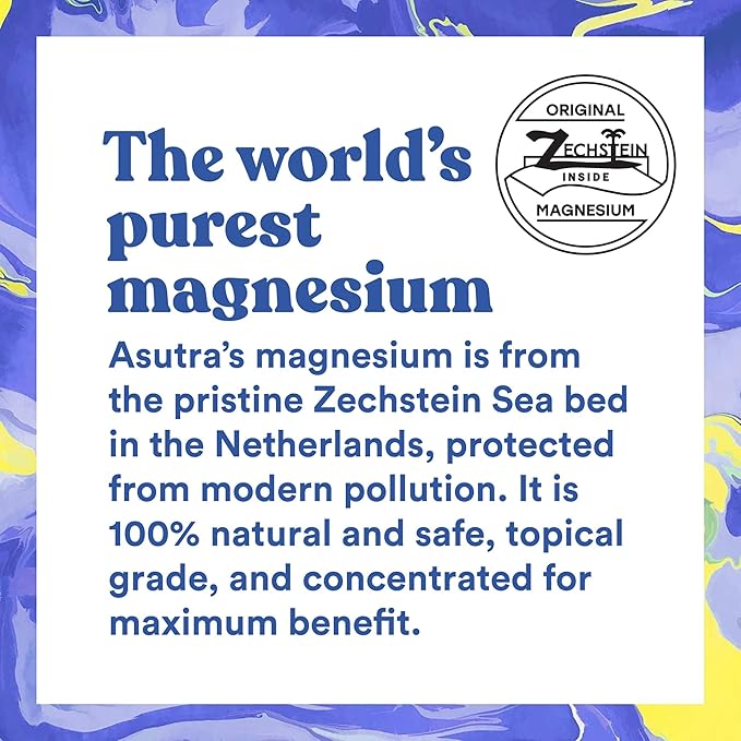 ASUTRA Magnesium Body Butter Lotion with Lavender Scent, 7 oz - Soothing Shea Butter & Almond Oil Moisturizer, Premium-Quality Magnesium, Lavender Essential Oil