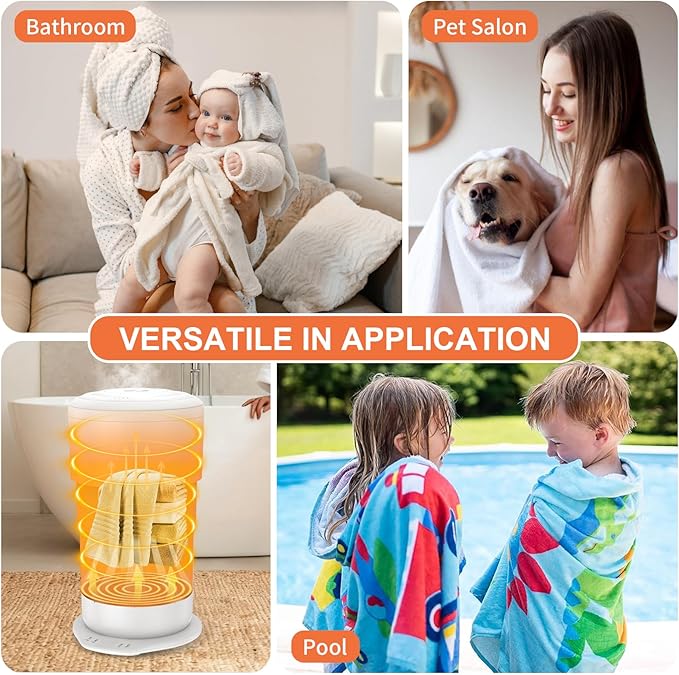 25L Foldable Towel Warmer Bucket, 212℉ Fast Heated Towel Warmers for Bathroom, Offers Custom Fragrance & Ambient Light for Home Spa, Auto Shut-Off, 3 Timers, Fits 2 Towels, Blanket, Bathrobe