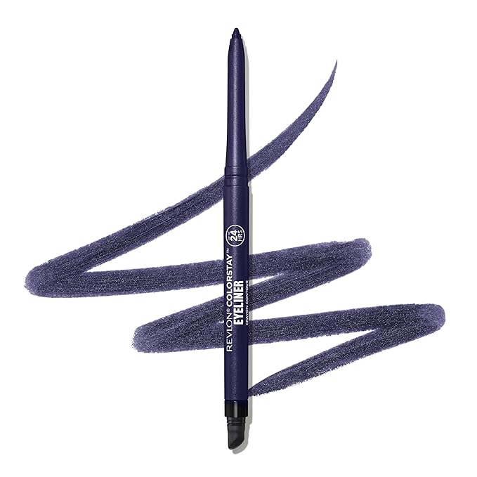REVLON ColorStay Pencil Waterproof Eyeliner, Smudge-Proof, Eye Makeup with Built-In Sharpener, Stocking Stuffer for Women, 209 Black Violet, 0.01 oz