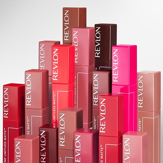 Revlon ColorStay Limitless Matte Liquid Lipstick, Vegan Formula, No-Budge, Longwear Lip Color, Long Lasting, Lightweight/Comfortable, Waterproof, 011 Fire Off, 0.17 fl oz