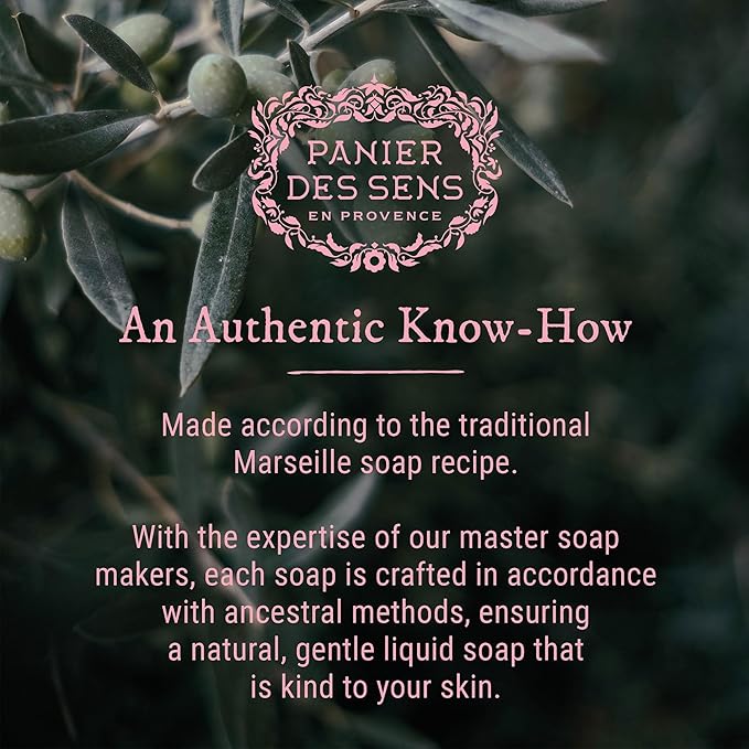 Panier des Sens - Moisturizing Hand Soap - Rose Geranium Fragrance - French Traditional Savon de Marseille Soap - Refillable Kitchen & Bathroom Soap - 16.9 Fl.oz Liquid Hand Wash 96% Natural