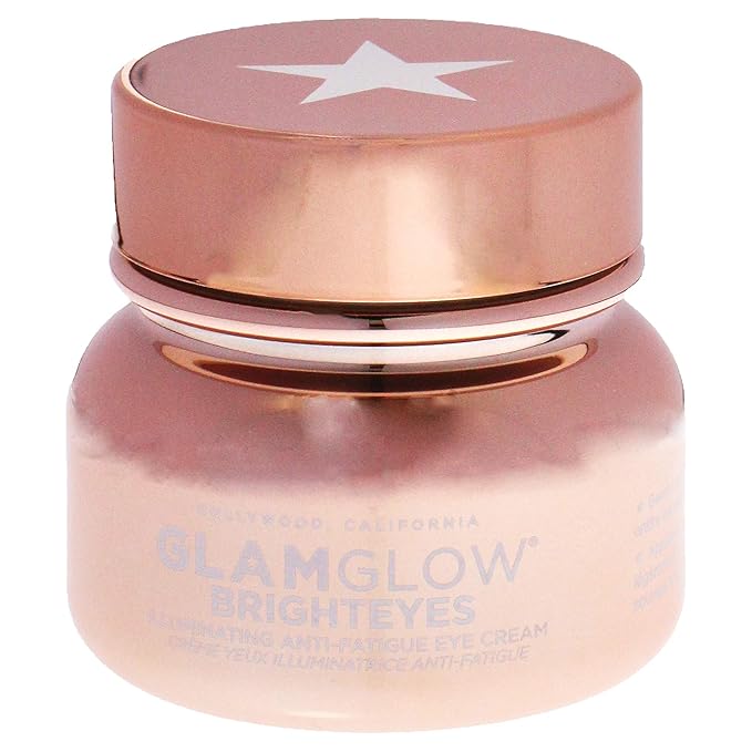 Glamglow Brighteyes Illuminating Anti-Fatigue Eye Cream Formulated with Caffeine, Hyaluronic Acid And Peptides, Brightens Dark Circles And Reduce Fine Lines & Wrinkles, 0.5 Oz