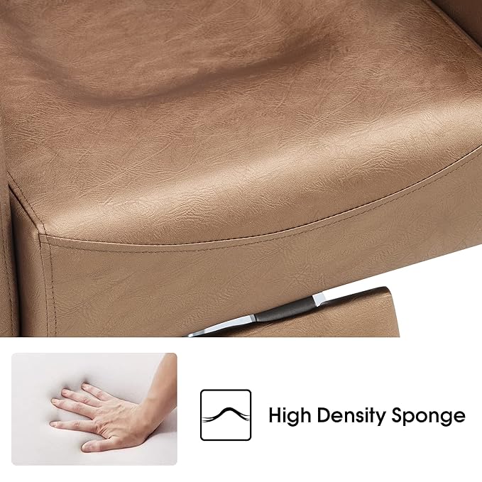 BarberPub Barber Chair Reclining Salon Chair for Hair Stylist, Antique Hair Spa Salon Styling Beauty Equipment 8132 (Gold)