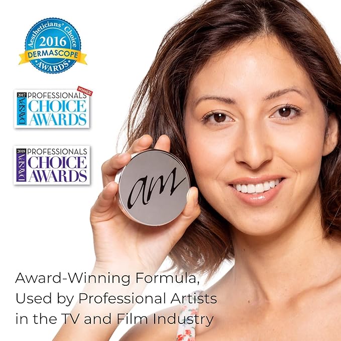 4-in-1 Pressed Foundation Powder with Natural SPF, Concealer & Finishing for Medium to Full Coverage Foundation, Mineral-Based (Taylor, .35 oz)