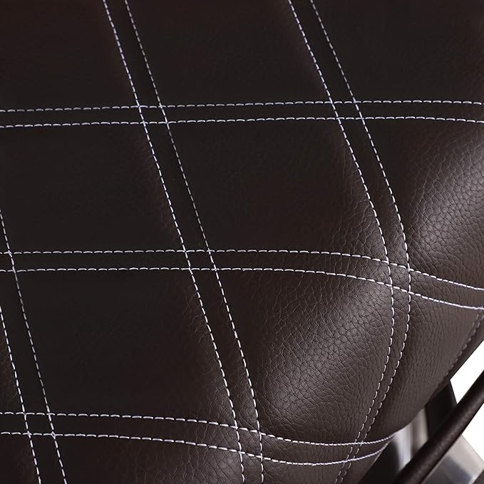 BarberPub Heavy Duty Metal Vintage Barber Chair All Purpose Hydraulic Recline Salon Beauty Spa Shampoo Equipment 3825 (Brown)