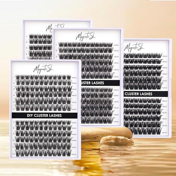 Lash Clusters 144 Pcs Individual Lashes Clusters Eyelash Extensions False Eyelashes DIY Lash Extension Reusable False Eyelashes Natural Look Mix 10-16mm C D-Curl-DM01