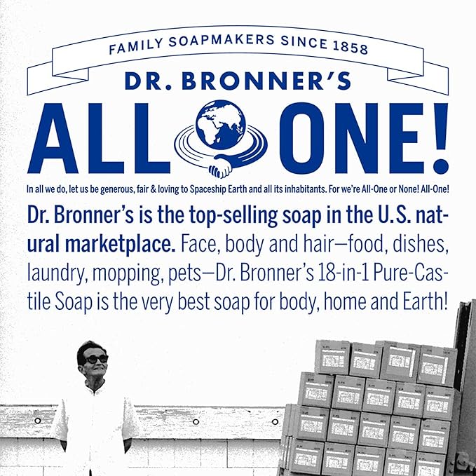 Dr. Bronner’s Organic Lip Balm 6-Pack (.15oz) Natural, Moisturizing, Petroleum-Free Lip Moisturizer with Beeswax & Avocado Oil for Dry Lips, Men & Women - Unscented