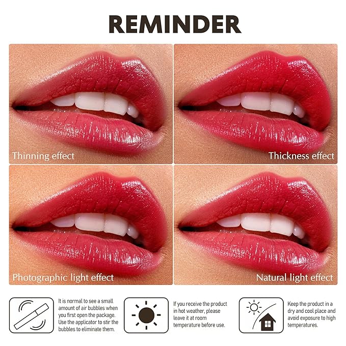 3Pc Brown Lipsticks Set for Women Hydrate Lipstick Glossy Moisture Lip Gloss Brown Pink Nude Color Lipsticks for Dry Lips, DM65/88/95