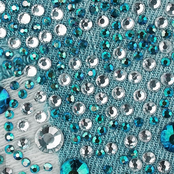 3Sheets Face Gems Rhinestones Stickers Bling Craft Light Blue Clear Crystal Tweezers Decals Pearls for Makeup Stick on Body 3/4/5/6MM Hair Nails Craft DIY Gems for Nails Makeup Decor 975PCS