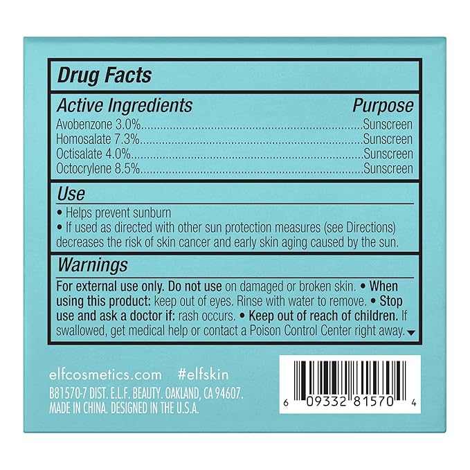 e.l.f. SKIN Holy Hydration! Face Cream - Broad Spectrum SPF 30 Sunscreen, Moisturizes & Softens Skin, Quick-Absorbing & Ultra-Hydrating, 1.7 Oz (50g)