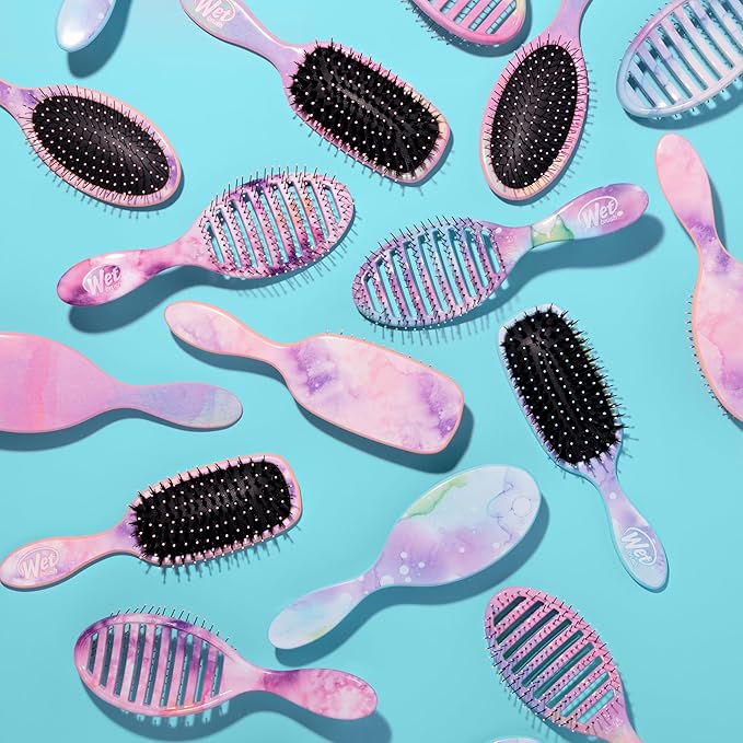 Wet Brush Shine Enhancer Color Wash Splatter, Paddle Hair Detangler Brush with Ultra-Soft Intelliflex Bristles, Infused With Natural Argan Oil, Shiny & Smooth, Wet or Dry, For All Hair Types