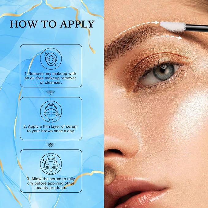 VieBeauti Eyebrow Growth Serum 5mL: Eyebrow Serum to Grow Brows with Advanced Formula to Boost Longer Fuller and Thicker Looking Eyebrows