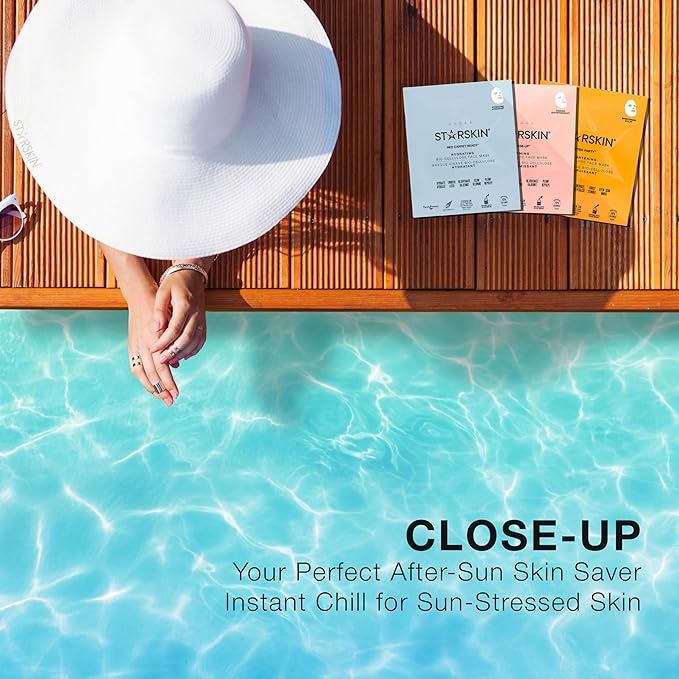 STARSKIN Close-Up 1x40g, Coconut Bio-Cellulose Firming Face Mask for all Skin Types, Face Lifting Korean Skincare Mask, Skin Elasticity Improvement and Rejuvenating Effect, K Beauty Skincare