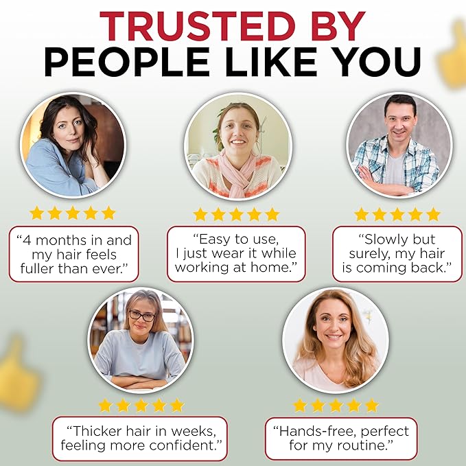 Red Light Therapy Hair Growth Cap – FDA Cleared Laser Treatment for Hair Regrowth and Reduced Shedding – LED & Laser Red Light Therapy Clinically Proven in Double-Blind Studies - Pink