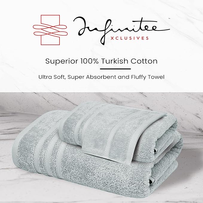 Infinitee xclusives grey hand towels