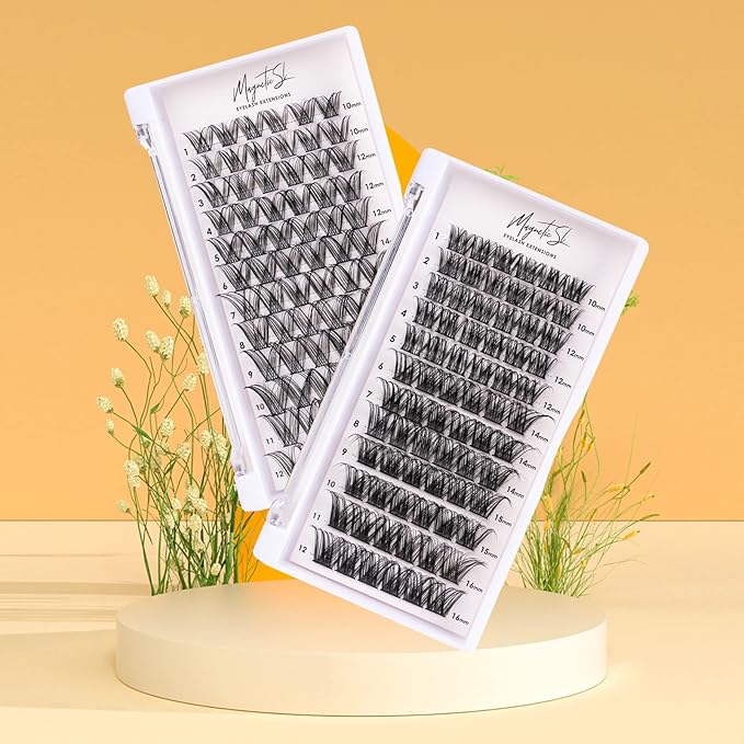 Cluster Lashes 72 Individual Lashes Clusters Eyelash Extensions False Eyelashes DIY Lash Extension Kit Reusable False Eyelashes Natural Look Mix 10-16mm C D-Curl-DM01