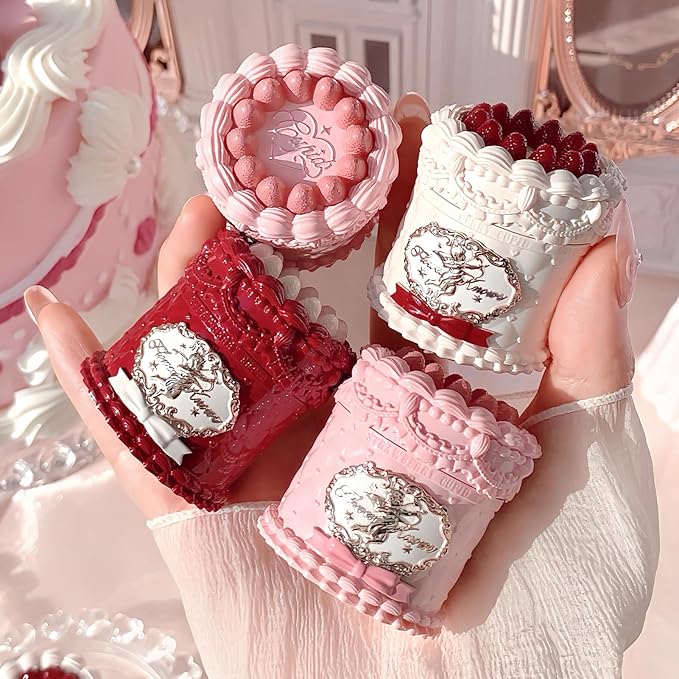 Flower Knows Strawberry Cupid Cake Lip Cream,Velvety-Smooth Matte Liquid Lipstick,Hydrating,Smudge-proof & Stain-Free Lip Stain(V02 Soufflé,0.17 Fl Oz)