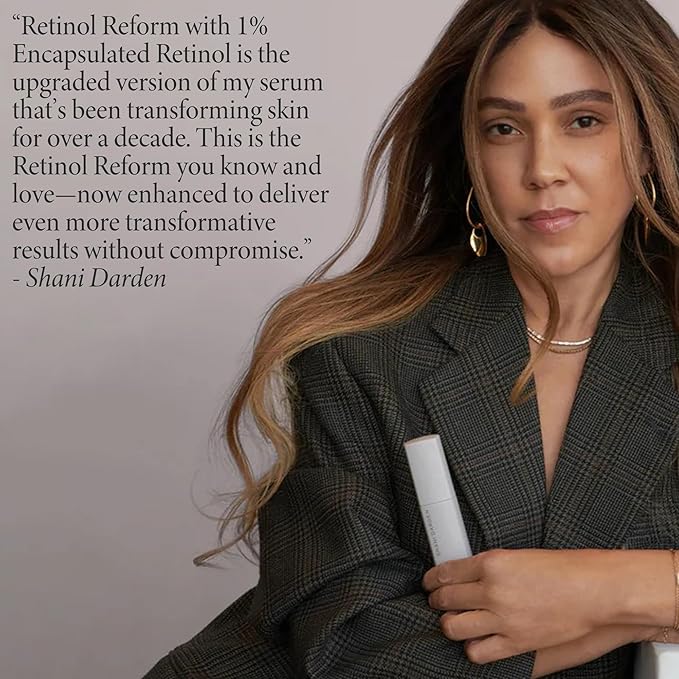 SHANI DARDEN SKIN CARE Retinol Reform with 1% Encapsulated Retinol Serum for Face & Neck, Gentle Slow-Release Face Serum with Tripeptide for Wrinkles, Fine Lines & Uneven Tone, 1 fl oz