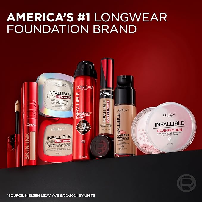 L'Oreal Paris Infallible Skin Ink 2-in-1 Foundation Concealer Hybrid Face Makeup, up to 48HR Transfer-Resistant with Buildable Light to Full Coverage, 460 Rich Neutral