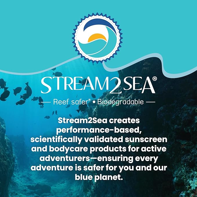 STREAM2SEA EcoStick SPF 35 Mineral Sunscreen Stick, Sweat Water Resistant Sunblock, USDA Approved Biodegradable Paraben Free Reef Safe Sunscreen Protection Against UVA UVB (EcoStick Sport) - 0.5 oz