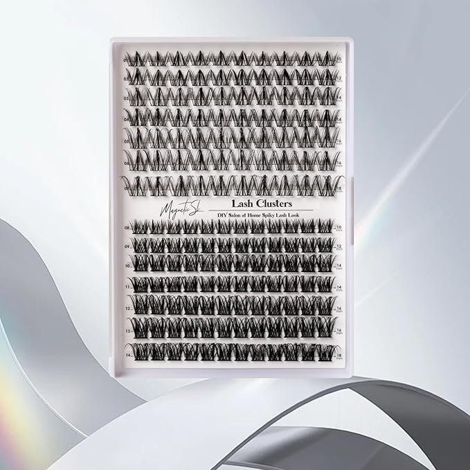 Lash Clusters 154pcs Manga Lash Extension Kit D Curl 10-18mm Cluster Eyelash Extensions Natural Invisible Band Lash Easy to Use at Home-M31+M30(Fairy+volume)