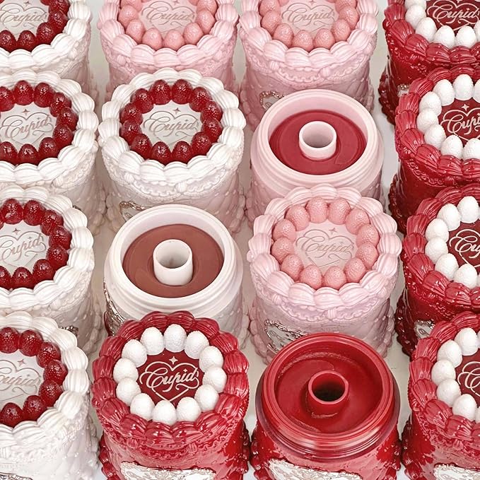 Flower Knows Strawberry Cupid Cake Lip Cream,Velvety-Smooth Matte Liquid Lipstick,Hydrating,Smudge-proof & Stain-Free Lip Stain(V08 Cranberry,0.17 Fl Oz)