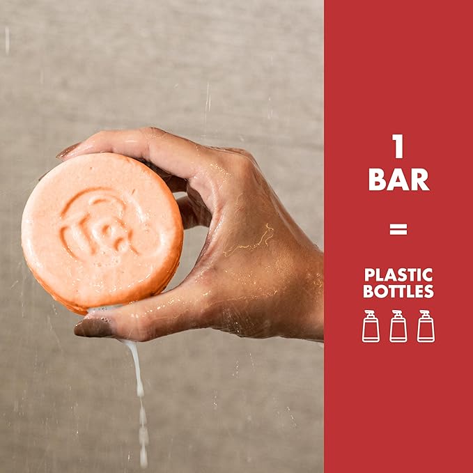 Hyaluronic Acid + Tomato Extract Shampoo Bar for Gray Hair - Anti-Aging - Restores, Strengthens & Revives Dull Strands - Shampoo for Women and Men - Free of Parabens & Sulfates - Made in USA - 4.5oz