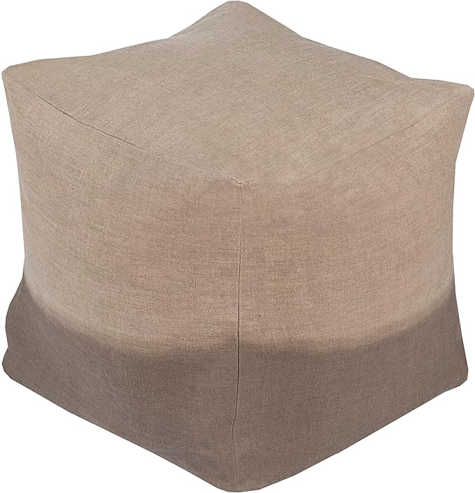 Mark&Day Pouf Ottoman, Guntersdorf Modern Taupe Cube Pouf Foot Rest for Living Room, Bedroom and Boho Home Decor (18"x18"x18")