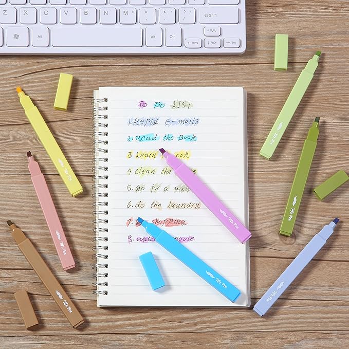 Mr. Pen- Aesthetic Highlighters, 8 Pack, Chisel Tip, Autumn Colors, Cute Highlighters Assorted Colors